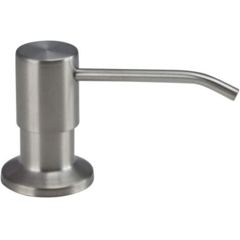 Distributeur de Savon en Inox Inoxydable Pompe à Désinfectant Rotation 360° Dispenser Savon Liquide-Vaisselle-Gel Hydroalcoolique (Tube flexible 1m, Inox brossé)