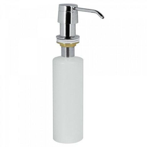 Distributeur de savon en métal À encastrer sur plans de travail. Capacité 0,4 litre - TRES 13474110
