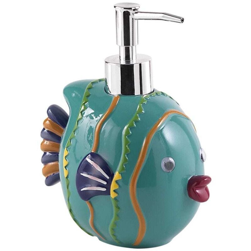 Kiamami Valentina - Distributeur De Savon En Résine Turquoise 490 Ml Ninfea