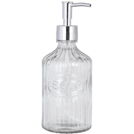 Distributeur de savon en verre transparent-AquaForge