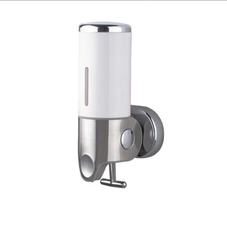 Distributeur de savon et shampoing 500 ml blanc opaque ABS ultra ergonomique