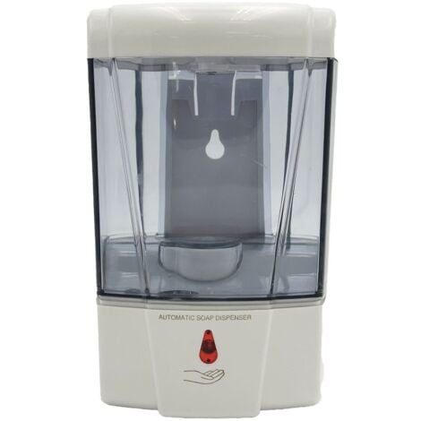 Distributeur de savon et shampoing automatique mural 600 ml transparent ergonomique