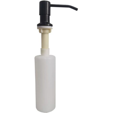 Distributeur de Savon Évier Cuisine 350ml  Acier Inoxydable, Encastrable  Pompe Rotative à 360° pour Savon Liquide