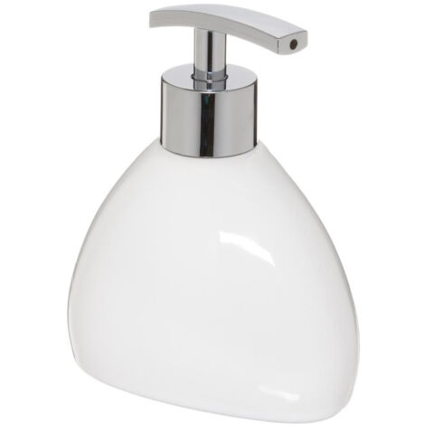 Distributeur de Savon "Galet" 14cm Blanc