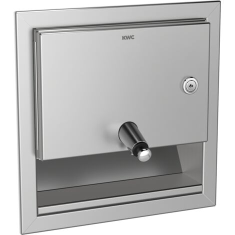 Distributeur de savon KWC AR, RODAN, en acier inoxydable, encastré, 241x243x132 mm