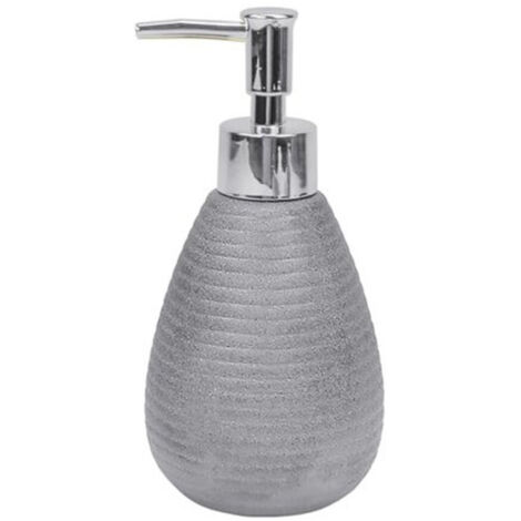 Distributeur De Savon Liquide Accessoires Argenté Rayé Meubles De Salle De Bain Modernes 59938