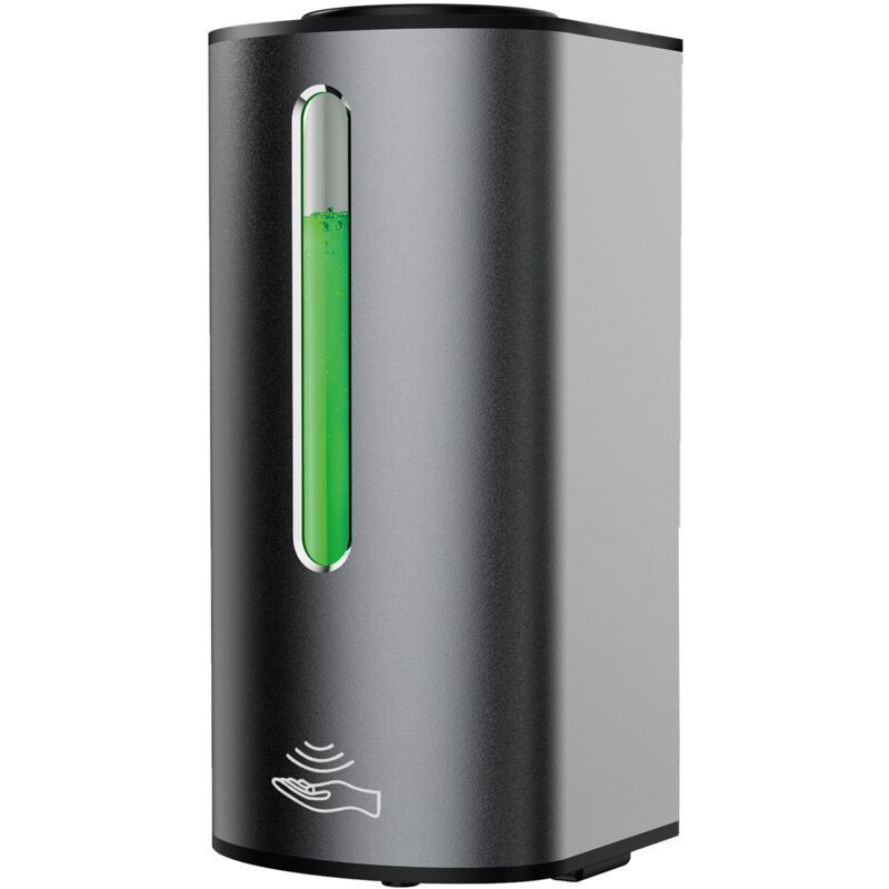 Distributeur de Savon Liquide Automatique Commercial Mural Gris argenté Mat Grande capacité 380 ml - Ahlsen