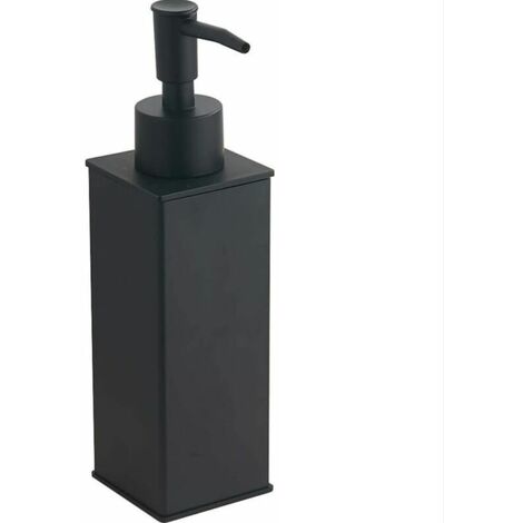 Distributeur de savon, liquide en acier inoxydable autoportant (le noir, carré) C