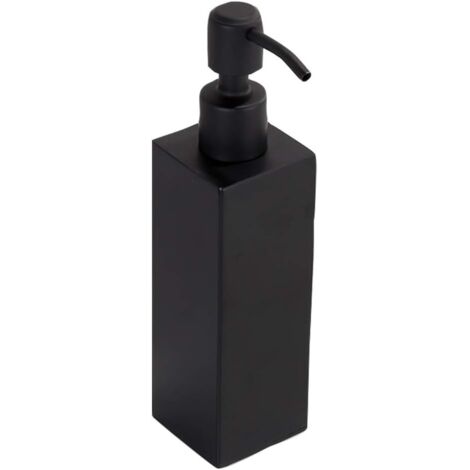 Distributeur de savon liquide noir en acier inoxydable pour les mains - Accessoires de salle de bain modernes et pratiques - Quincaillerie de cuisine