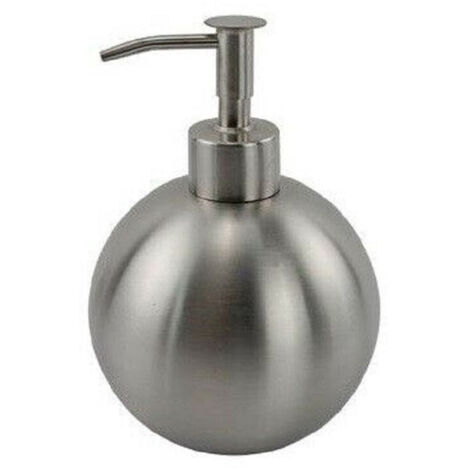 Distributeur De Savon Liquide Porte-savon En Métal Satiné Sphère élégante 69458