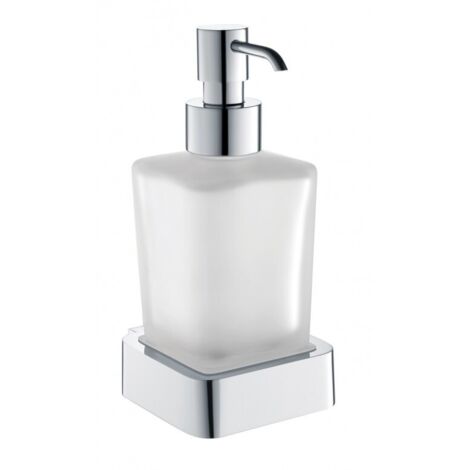 Distributeur de savon liquide SOLO en laiton chromé et verre / 250ml