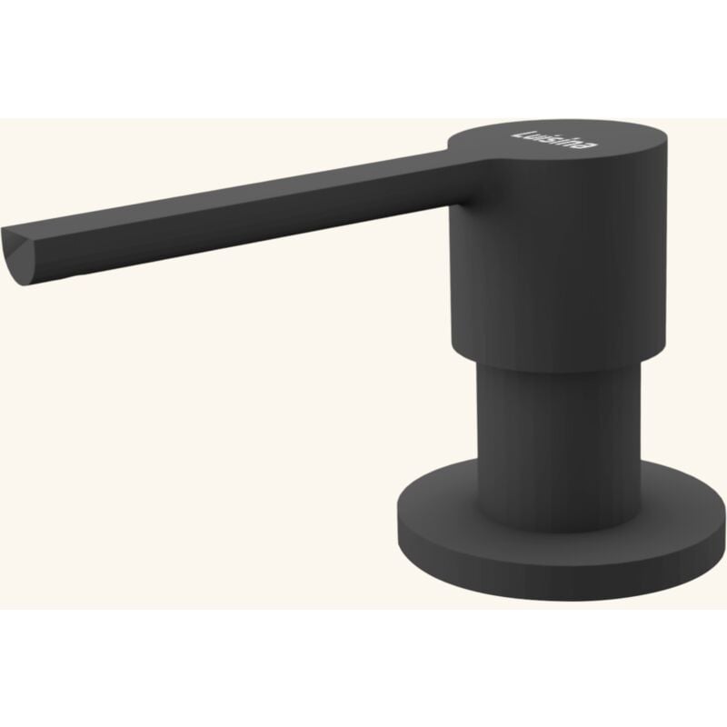 Distributeur savon cuisine encastrable Luisina inox revêtement pvd noir mat