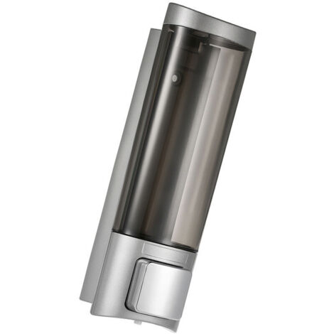 Distributeur de savon manuel, 200ml Distributeur de liquide mural, Distributeur de savon pour la salle de bain, Argent