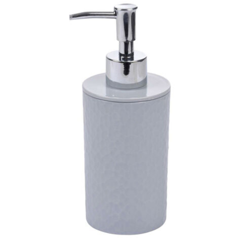 Distributeur de Savon Martelé "Urban" 19cm Gris Clair