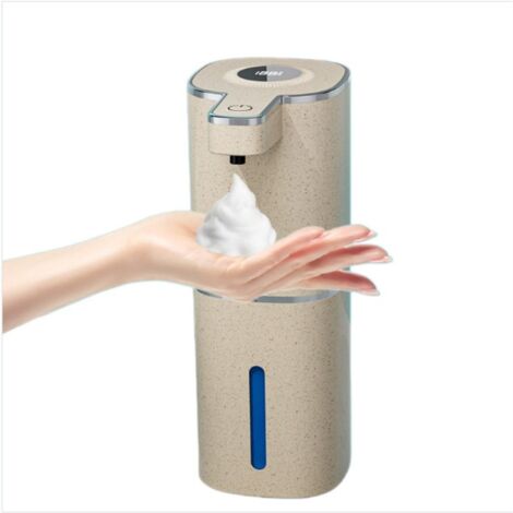 Distributeur de savon mousse intelligent M19pro, pompe à savon mousse automatique sans contact, rechargeable par USB, 400 ml, gris, capteur 0,3 s, batterie 1200 mAh, pour cuisine, salle de bain et bur