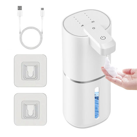 Distributeur de savon mousse mural — Capteur automatique (4 niveaux réglables) — Étanche — Adapté aux salles de bain et aux cuisines
