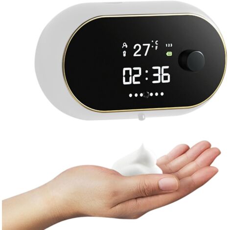 Distributeur de savon mousse rechargeable mural, distributeur de savon mousse automatique sans contact-AquaForge