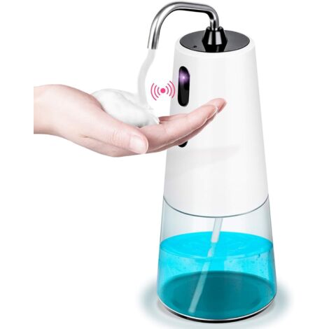 Distributeur de savon mousse,distributeur de savon à capteur de mouvement infrarouge sans contact,rechargeable par USB,250ml/8 oz,pour cuisine salle de bain Hôtel restaurant bureau hôpital-Fei Yu