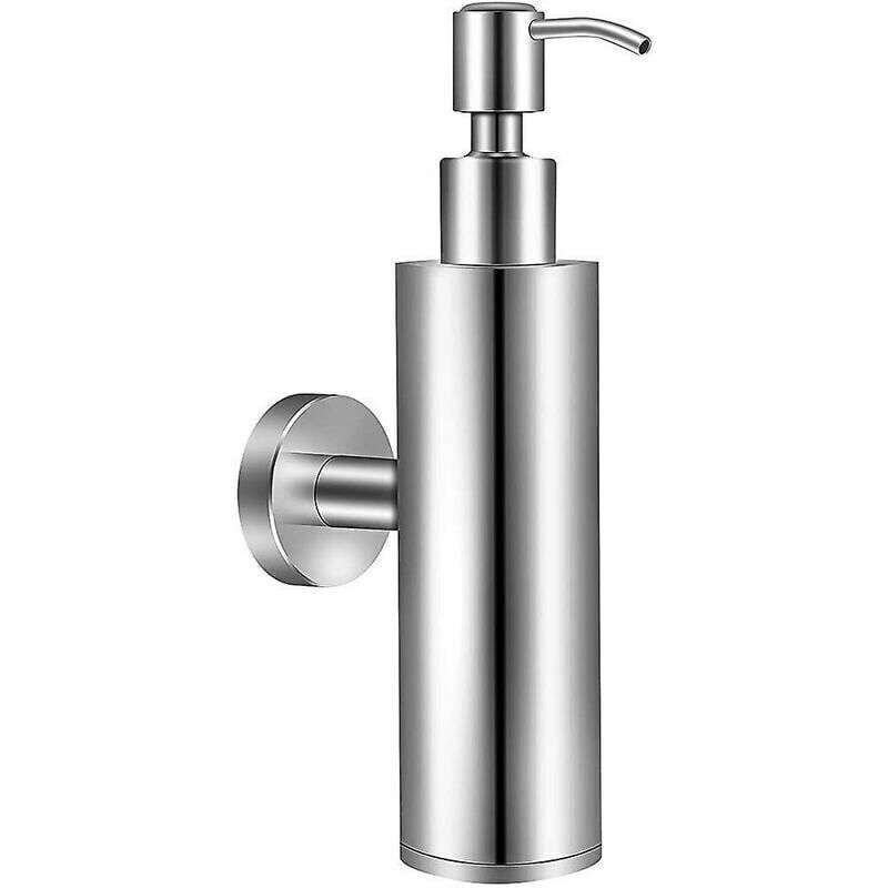 Distributeur de savon mural en acier inoxydable 304 200 ml chrome distributeur de savon mural,rond - Lablanc