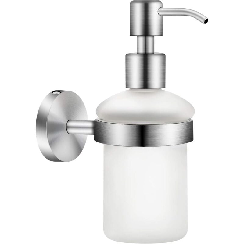 Distributeur de savon mural en acier inoxydable 304 200 ml Gel douche shampooing bouteille à main distributeur de savon manuel