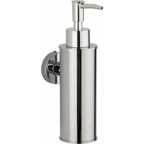 Distributeur de savon mural en acier inoxydable argent 304, distributeur de savon mural à presse pour gel douche et désinfectant pour les mains d'hôtel