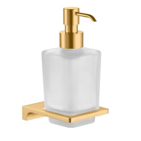 Distributeur de savon mural NIL en verre et laiton doré brossé 200 ml
