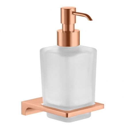 Distributeur de savon mural NIL en verre et laiton rose gold poli 200 ml