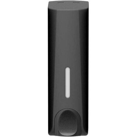 Distributeur de savon mural noir mat – Plastique ABS écologique – Résistant à la chaleur et anti-corrosion – Pour gels douche et shampoings