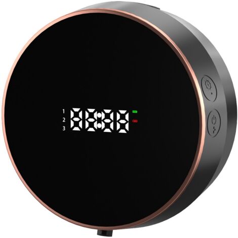 Distributeur de savon mural - Rechargeable, sans contact, réglable, automatique, intelligent, distributeur de savon en mousse de plastique noir avec horloge, noir-AquaForge