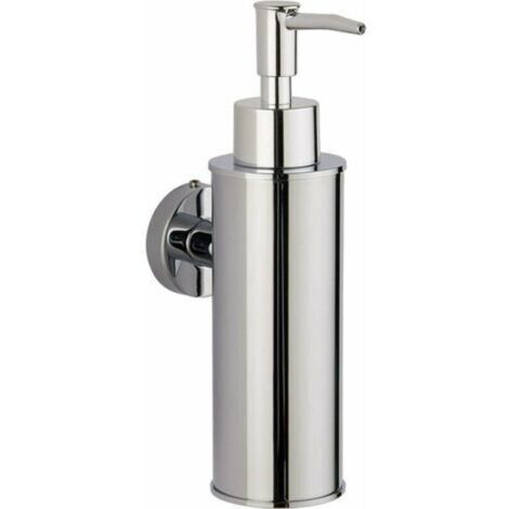 Distributeur de savon mural rond chromé en acier inoxydable 304, pour salle de bains, cuisine, décoration de la maison