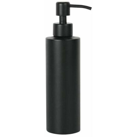 Distributeur de Savon Noir, Bouteille à Pompe Distributrice de 350ml Facile à Presser, Distributeurs de Savon et de Lotion en Métal Antirouille