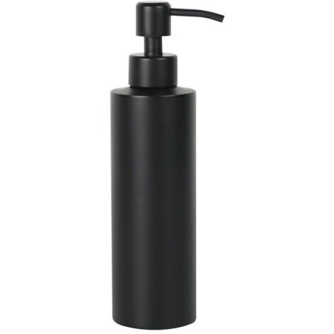 Distributeur de Savon Noir, Bouteille à Pompe Distributrice de 350ml Facile à Presser, Distributeurs de Savon et de Lotion en Métal Antirouille