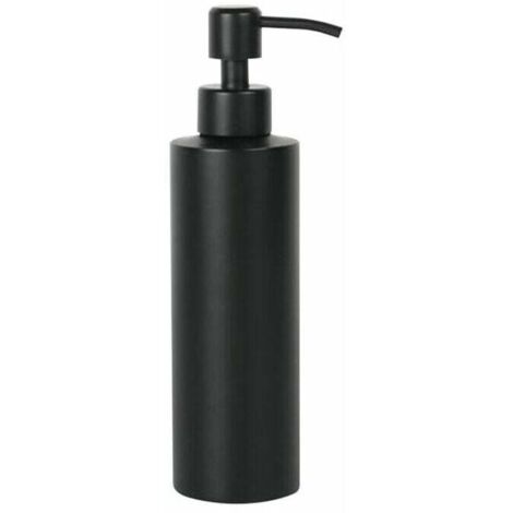 Distributeur de Savon Noir, Bouteille à Pompe Distributrice de 350ml Facile à Presser, Distributeurs de Savon et de Lotion en Métal Antirouille