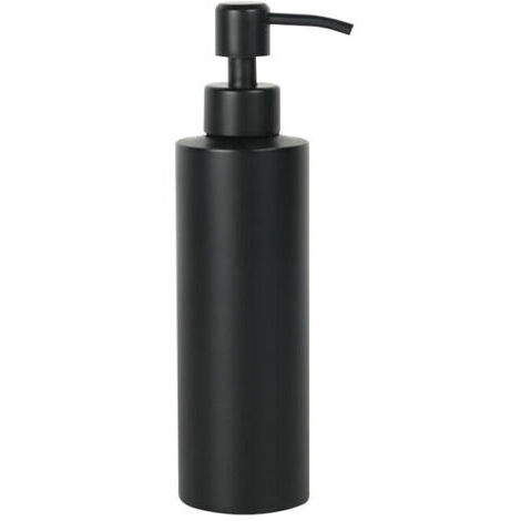 Distributeur de Savon Noir, Bouteille à Pompe Distributrice de 350ml Facile à Presser, Distributeurs de Savon et de Lotion en Métal Antirouille