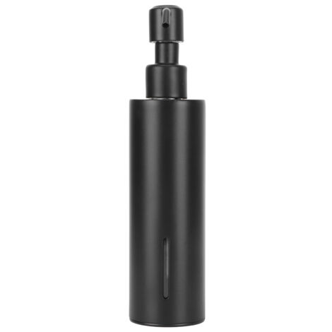 Distributeur de savon noir de 200 ml, récipient de comptoir pour lotion et shampoing, acier inoxydable 304