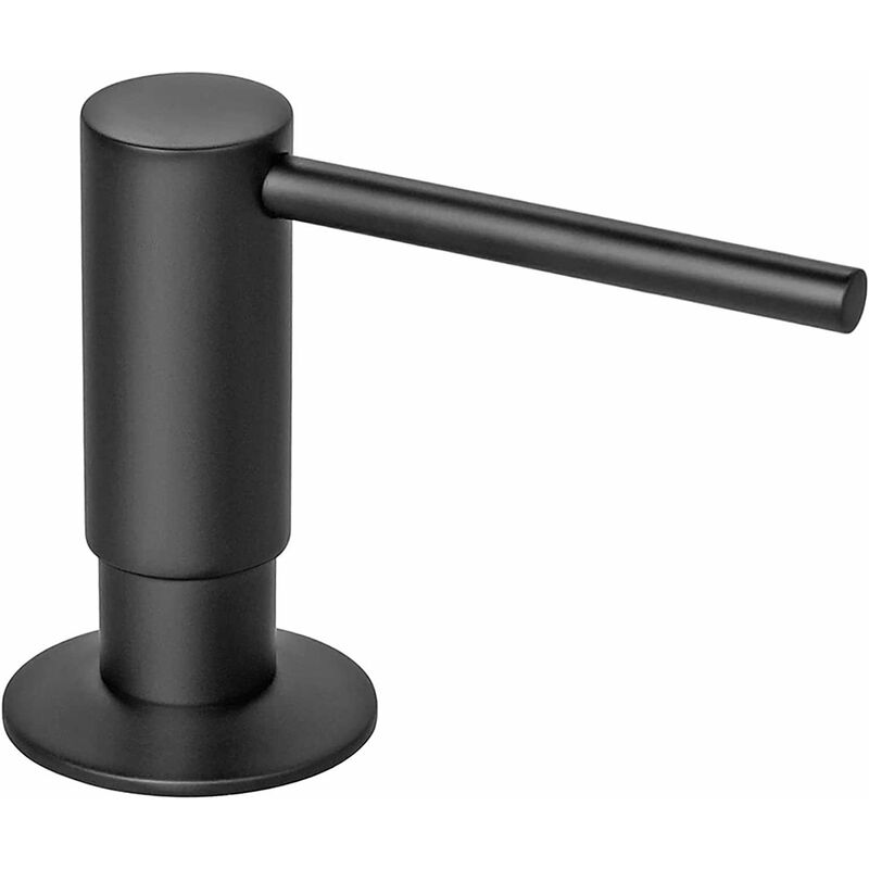 Distributeur de savon noir de 500 ml avec pompe à savon pour évier de cuisine - Ahlsen