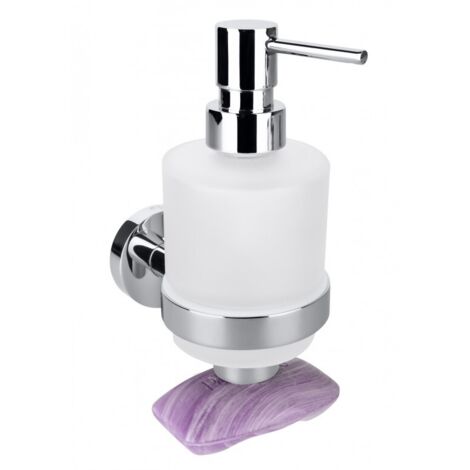 Distributeur de savon + porte-savon magnétique en laiton chromé OMEGA