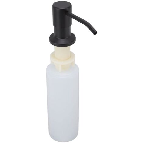 Distributeur de savon pour évier en acier inoxydable 304 de cuisine, distributeur de savon rotatif à 360 ° intégré, distributeur de liquide vaisselle