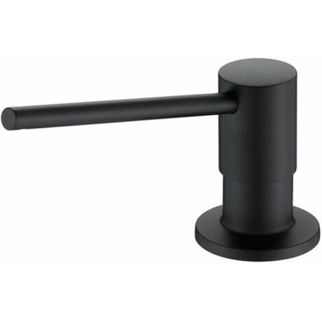 Distributeur de savon pour lavabo, distributeur en acier inoxydable avec flexible d'extension, corps en laiton et long flexible pour flacon à placer sous l'évier-AquaForge