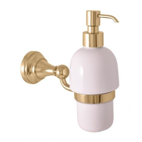 Distributeur de savon rétro MORAVA en laiton doré 18,1x7,15 x19 cm