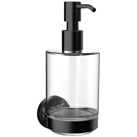 Distributeur de savon rond emco, récipient en verre cristal,