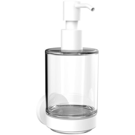 Distributeur de savon rond emco, récipient en verre cristal,