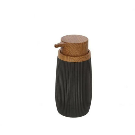 Distributeur De Savon Série London Noir Et Bois Brun