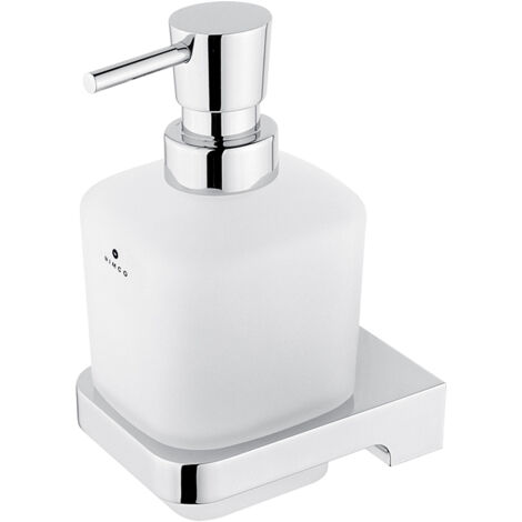 Distributeur De Savon Verre Satiné, Avec Fixation Chrome, Maya Nimco