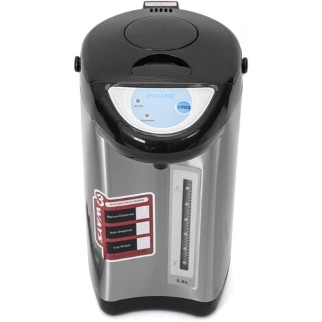 GOJOY Distributeur d'eau 4 litres 750W - Distributeur d'eau chaude en acier inoxydable - Thermopot pour la Maison, l'école, le Bureau, l'hôtel (noir)