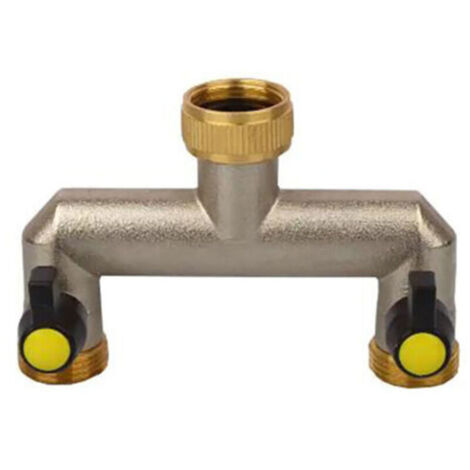 Distributeur d'eau à deux voies, robinet à boisseau sphérique de dérivation de robinet de 3/4 pouce pour robinet, jardin
