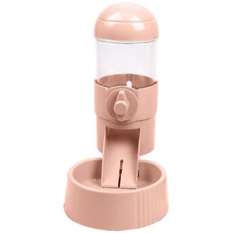 Distributeur d'eau automatique transparent pour animaux, design suspendu gratuit, rose - idéal pour propriétaires d'animaux, gamelle d'eau, cadeau pour chien et chat.