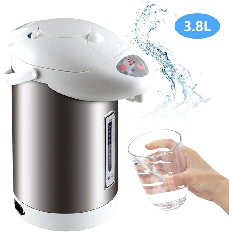 Senderpick - Distributeur d'eau chaude 3,8 l 750 w en acier inoxydable - Pour école, maison, bureau, hôtel - Anti-dry - Fonction maintien au chaud