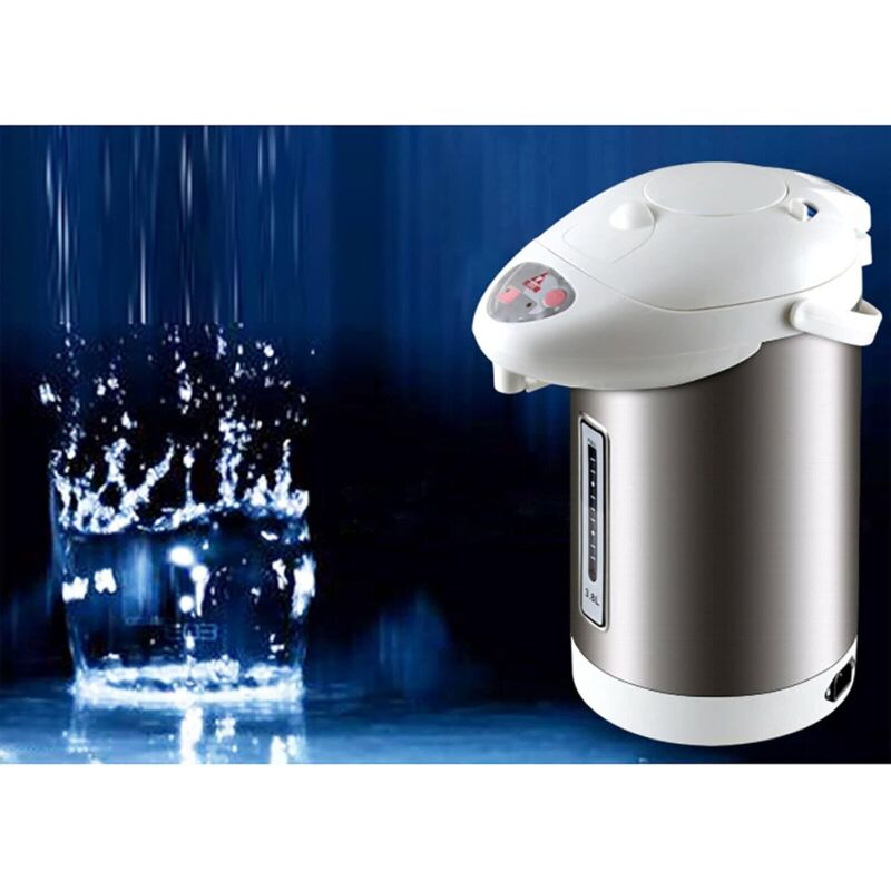 Distributeur d'eau chaude de 3 l - 750 W - En acier inoxydable - Pour école, maison, bureau, hôtel - Anti-sec - Fonction de maintien au chaud