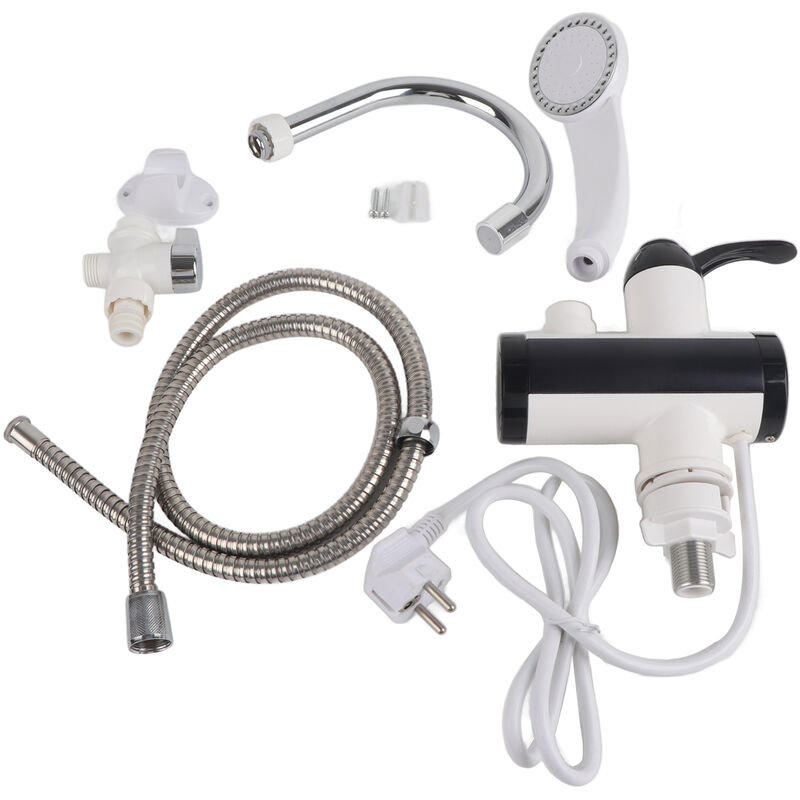 Jeffergarden - Eosnow Distributeur instantané d'eau chaude et froide, robinet chauffant, affichage de la température + pomme de douche eu